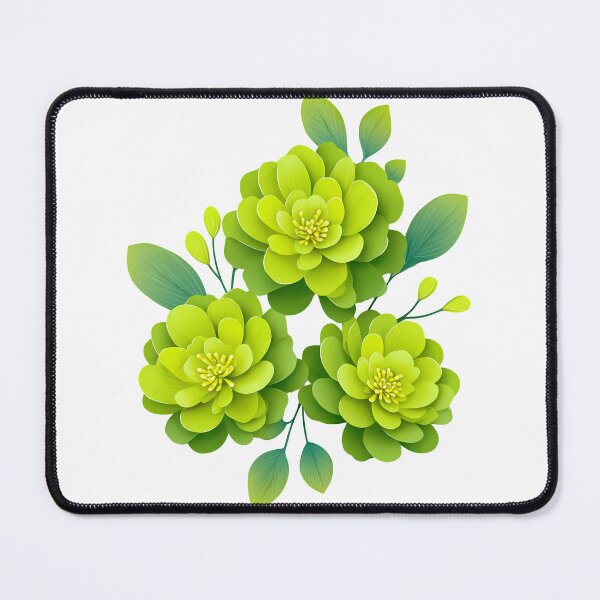 Item preview, Lime Green Flower Bouquet - Fresh Vibrant Floral Art Print designed and sold by DesignArtist.ia.