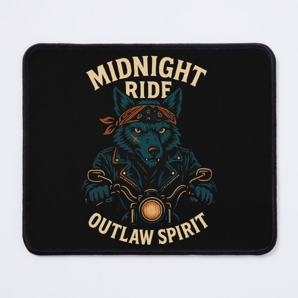 Item preview, Vintage Outlaw Wolf Biker Spirit Motorcycle designed and sold by SholoStudio.