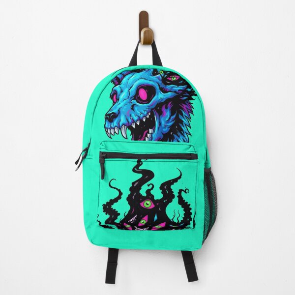 Item preview, Neon Nightmare Wolf – Psychedelic Horror Creature with Glitch Eyes designed and sold by ZenvyraLab.