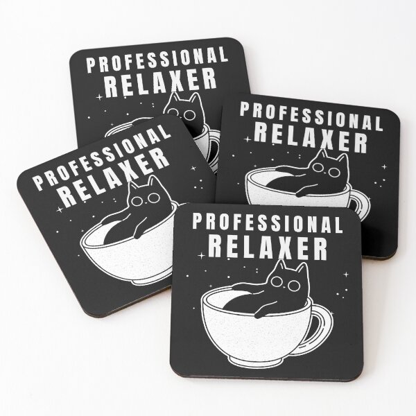 Item preview, Professional Relaxer Cat in Coffee Cup Cute Lazy Cat Aesthetic Design designed and sold by Negisandeep studio.