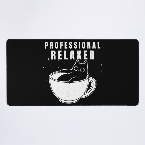 Item preview, Professional Relaxer Cat in Coffee Cup Cute Lazy Cat Aesthetic Design designed and sold by Negisandeep studio.