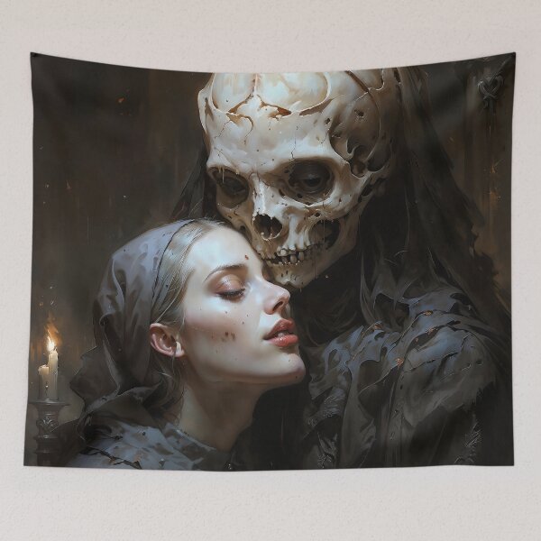 Item preview, Forever with You Gothic Skull Romance Art designed and sold by DarkHolyQueen.