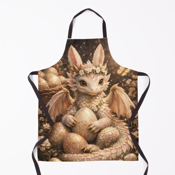 Item preview, Cute Baby Dragon with Eggs – Fantasy Creature, Magical Hatchling, Soft Light, Whimsical Dragon Art, Adorable Fantasy Illustration designed and sold by DrakariArt.