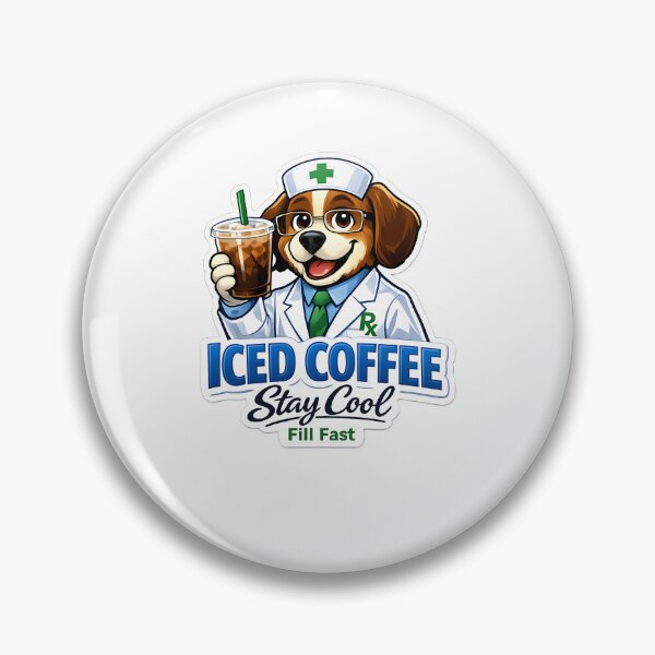Item preview, Dog Pharmacist Iced Coffee Stay Cool Fill Fast Cute Pharmacist Coffee Lover Gift designed and sold by ClinicalHubs.