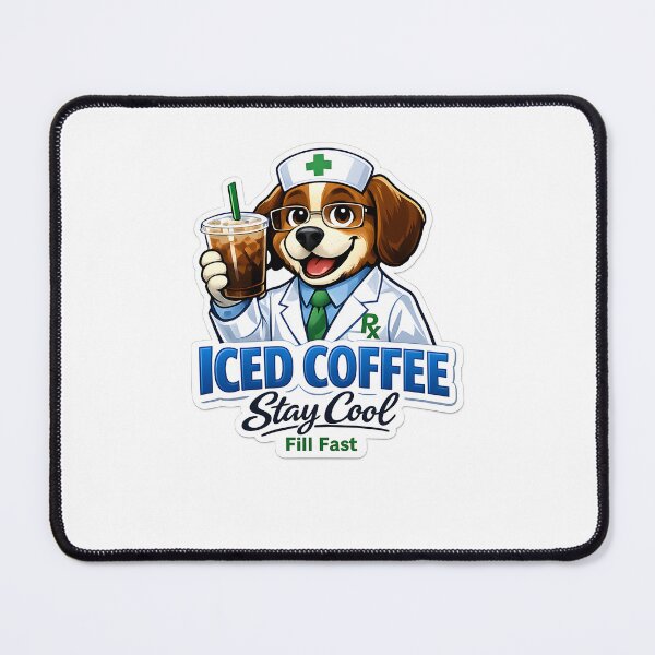 Item preview, Dog Pharmacist Iced Coffee Stay Cool Fill Fast Cute Pharmacist Coffee Lover Gift designed and sold by ClinicalHubs.