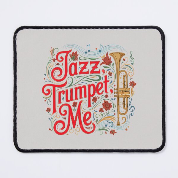 Item preview, Jazz, Trumpet & Me – Stylish Typography for Music Lovers designed and sold by Art-Arcade6.