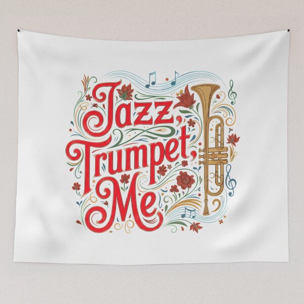 Item preview, Jazz, Trumpet & Me – Stylish Typography for Music Lovers designed and sold by Art-Arcade6.