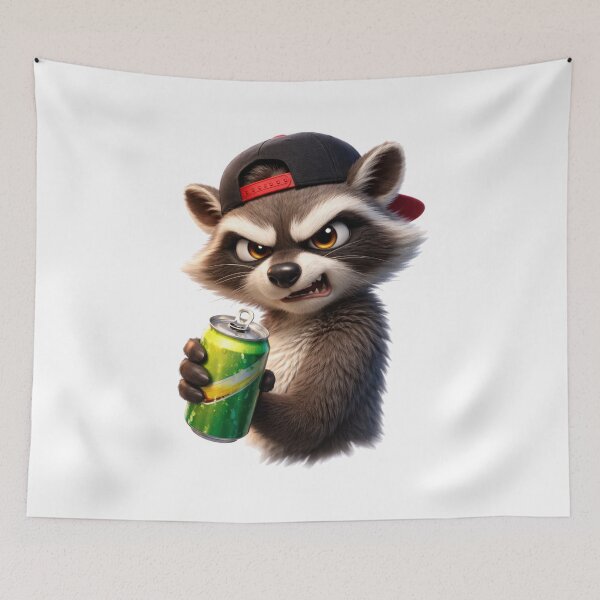 Item preview, Angry Raccoon with Cap – 3D Street Style Character designed and sold by mirojurin by AXXISS .
