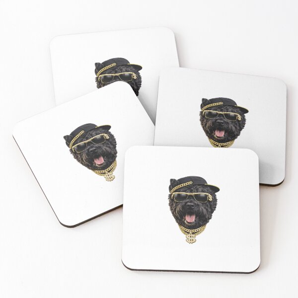 Item preview, Rapper Black Russian Terrier – Hip Hop Style Dog, Cool Street Dog Art designed and sold by DogYouChose.
