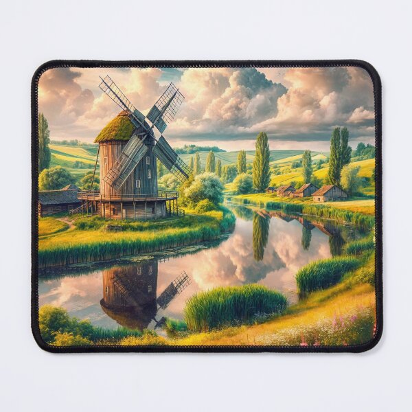Item preview, Forgotten settlement by the river designed and sold by Undersea Ai Art.