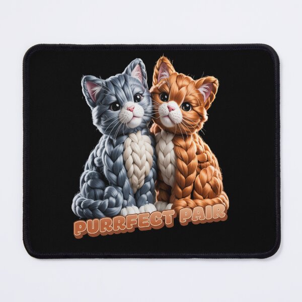 Item preview, cute animal - animal lovers - kawaii animal - braided yarn - woven texture – whimsical animals - cuddly animals - pair animal - duo design - animal couple - soft aesthetic - animal lovers – handmade designed and sold by JansenGS.