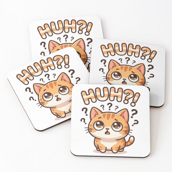Item preview, HUH?! Confused Orange Cat Meme Sticker designed and sold by nishaaa2111.
