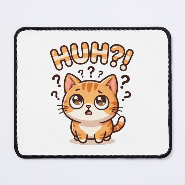 Item preview, HUH?! Confused Orange Cat Meme Sticker designed and sold by nishaaa2111.