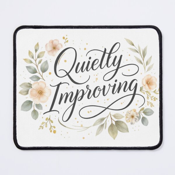 Item preview, Quietly Improving Minimal Aesthetic Typography Design designed and sold by Sanika arts .