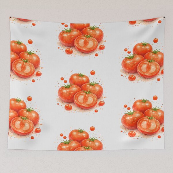 Artikelvorschau, Aquarellillustration: Saftiger Tomatenspritzer entworfen und verkauft von blankTeeShirt.