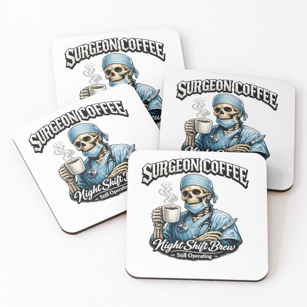 Item preview, Skeleton Surgeon Coffee Night Shift Brew Still Operating Medical Coffee Lover Gift designed and sold by ClinicalHubs.
