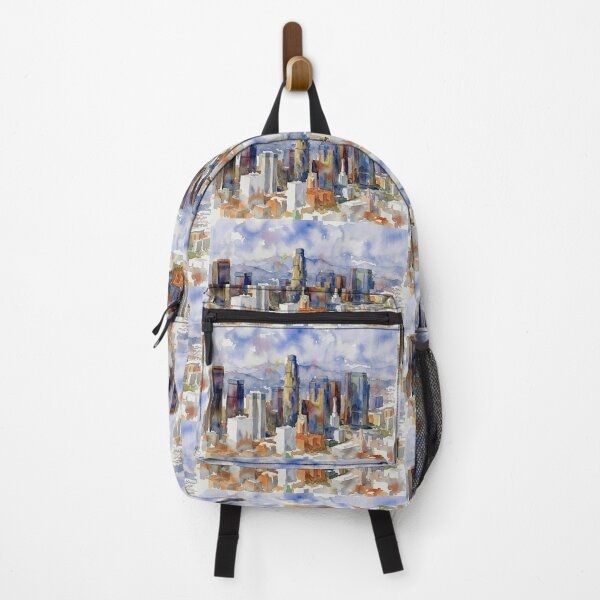 Item preview, Los Angeles Skyline Aerial Watercolor designed and sold by caracatita75.