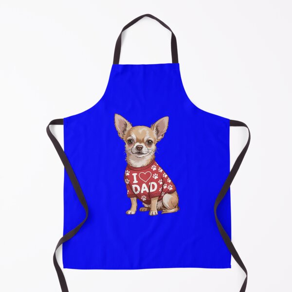 Item preview, Chihuahua Wearing a red Shirt with paw Prints I Love DAD designed and sold by fantasticdesign.