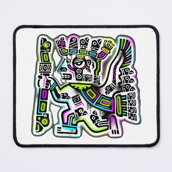 Item preview, Viracocha Neon Aztec Rave Warrior designed and sold by Wsgreen.