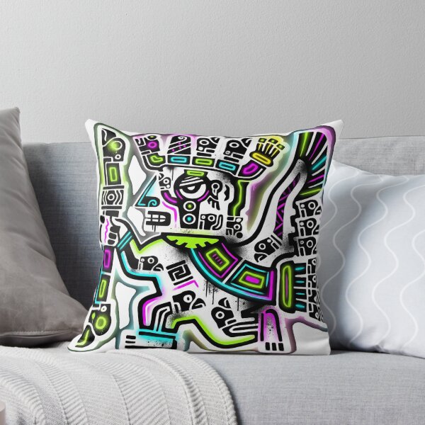 Item preview, Viracocha Neon Aztec Rave Warrior designed and sold by Wsgreen.