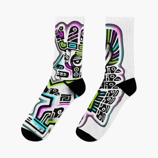 Item preview, Viracocha Neon Aztec Rave Warrior designed and sold by Wsgreen.