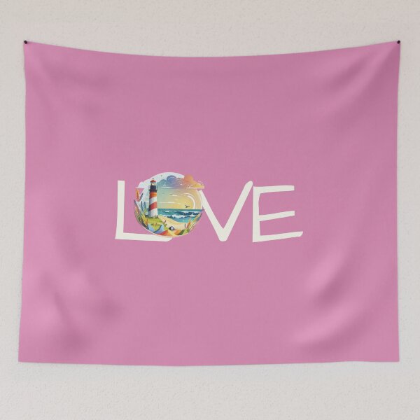 Item preview, Simply Love Lighthouse – Coastal Sunset Beach Illustration designed and sold by Teacuppupdesign.