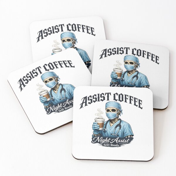 Item preview, Skeleton Medical Assistant Surgeon Coffee Night Assist Still Ready Healthcare Coffee Lover Gift designed and sold by ClinicalHubs.
