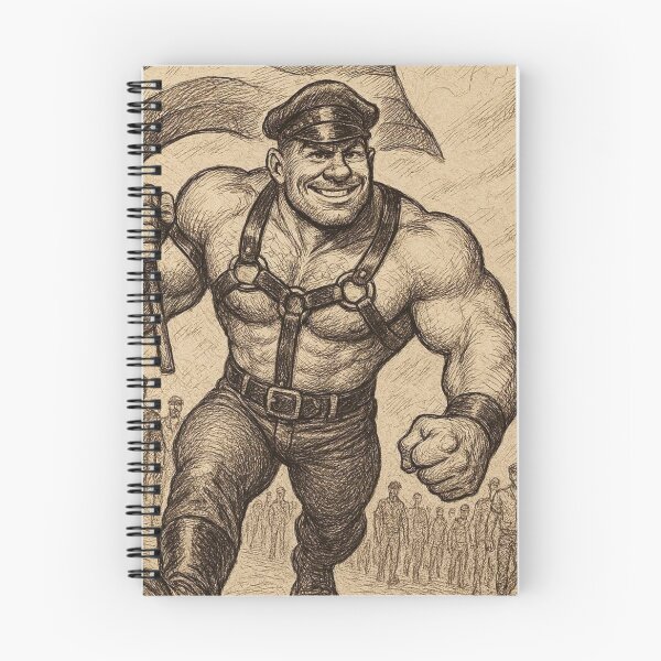 Item preview, Gay Daddy Leading the ChargeTom of Finland Tribute Charcoal Sketch Gay Pride Art Design designed and sold by ItsAKinkThing.