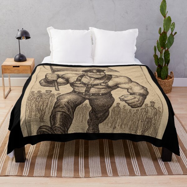 Item preview, Gay Daddy Leading the ChargeTom of Finland Tribute Charcoal Sketch Gay Pride Art Design designed and sold by ItsAKinkThing.