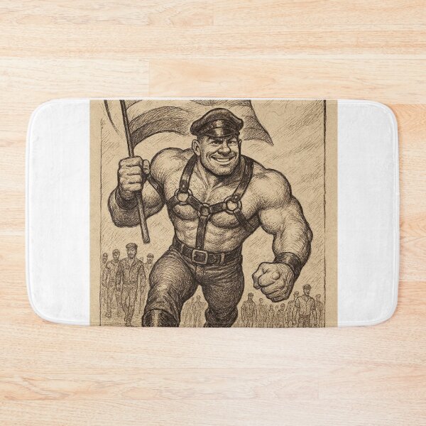 Item preview, Gay Daddy Leading the ChargeTom of Finland Tribute Charcoal Sketch Gay Pride Art Design designed and sold by ItsAKinkThing.