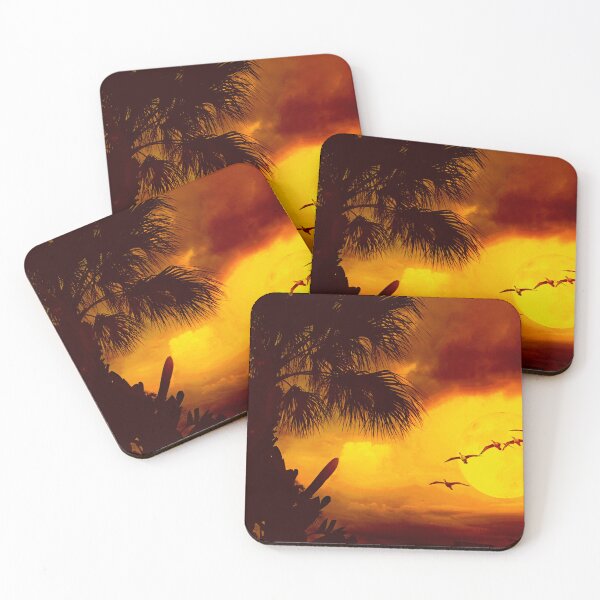 Item preview, Tropical Twilight, Cormorants Cross the Moon designed and sold by AMacGPhilly.