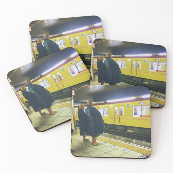 Item preview, Buddhist Monks Waiting for Train in Shibuya | Tokyo Street Photography | Tokyo Everyday Moments #11 designed and sold by kikunoT.