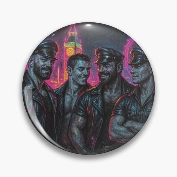 Item preview, London Leather Daddies Live On Colorsplash Sketch Gay Pride Art Design designed and sold by ItsAKinkThing.