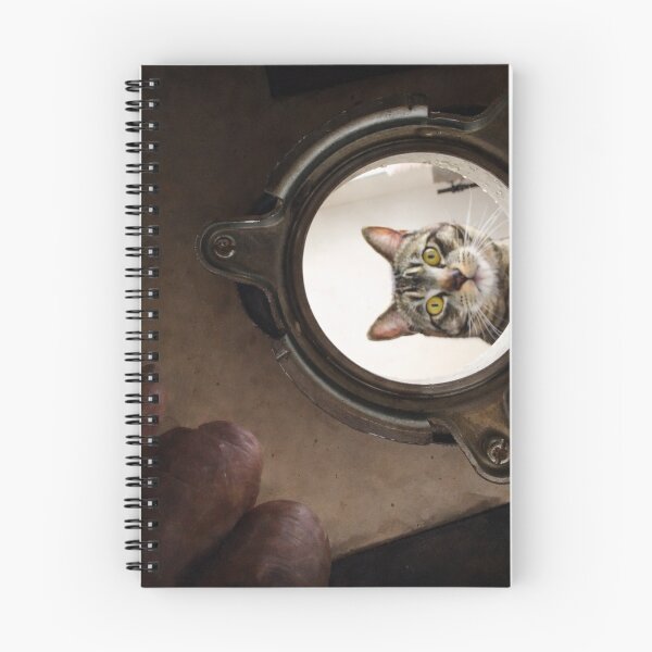 Item preview, Curious cat in a mechanical hatch designed and sold by donchago.