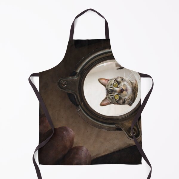 Item preview, Curious cat in a mechanical hatch designed and sold by donchago.