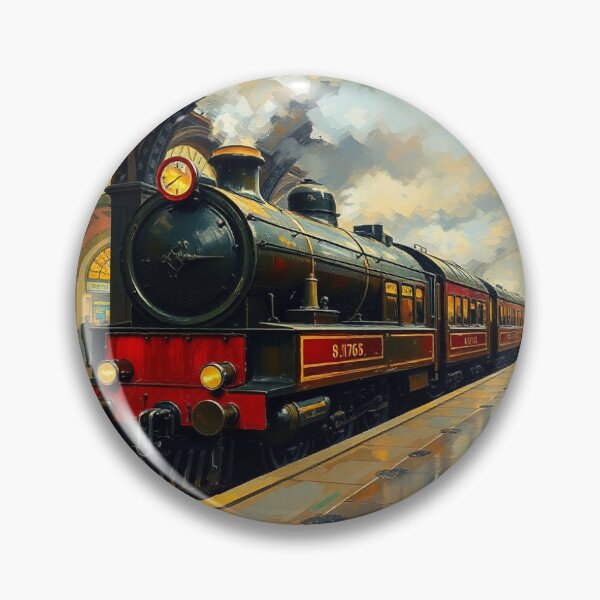 Item preview, Steam train at a Paris station. designed and sold by oldMastersofart.