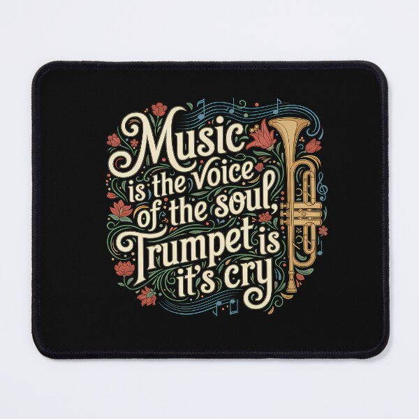 Item preview, Music is Soul's Voice Trumpet is Cry - World Music Day Art Tribute Tytuł designed and sold by Art-Arcade6.