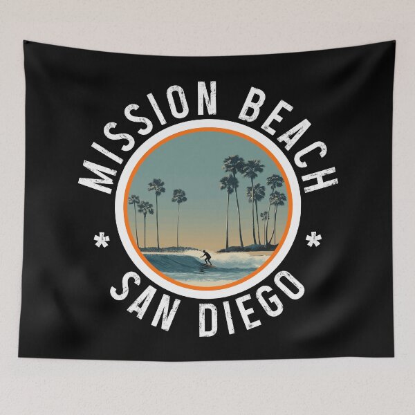 Item preview, Mission Beach - San Diego (with White Lettering) designed and sold by VelvetRoom.