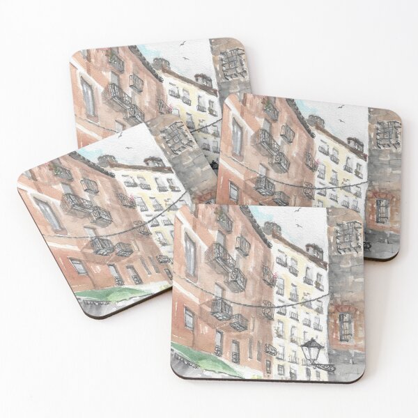 Item preview, A side street in Madrid called Travesía del Nuncio designed and sold by victoriaolsonart.