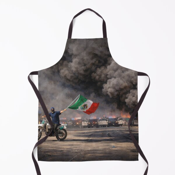 Item preview, Man waves Mexican flag in in Los Angeles designed and sold by puntusha.