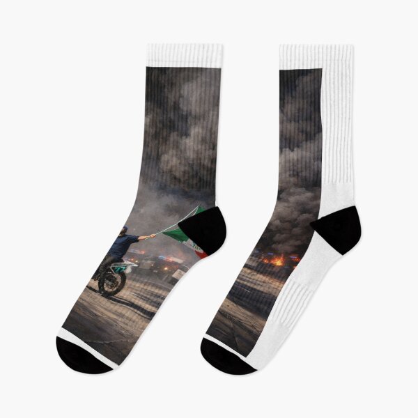 Item preview, Man waves Mexican flag in  in Los Angeles designed and sold by puntusha.