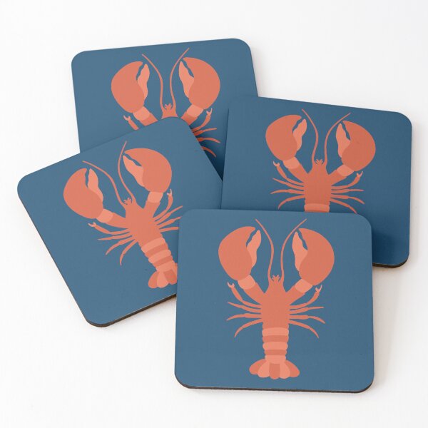 Item preview, Terracotta Red Lobster on Navy Blue Modern Nautical designed and sold by Dana Du.