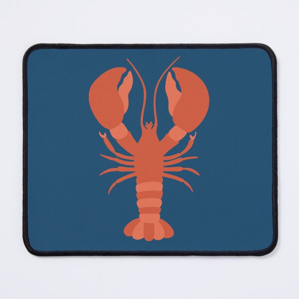 Item preview, Terracotta Red Lobster on Navy Blue Modern Nautical designed and sold by Dana Du.