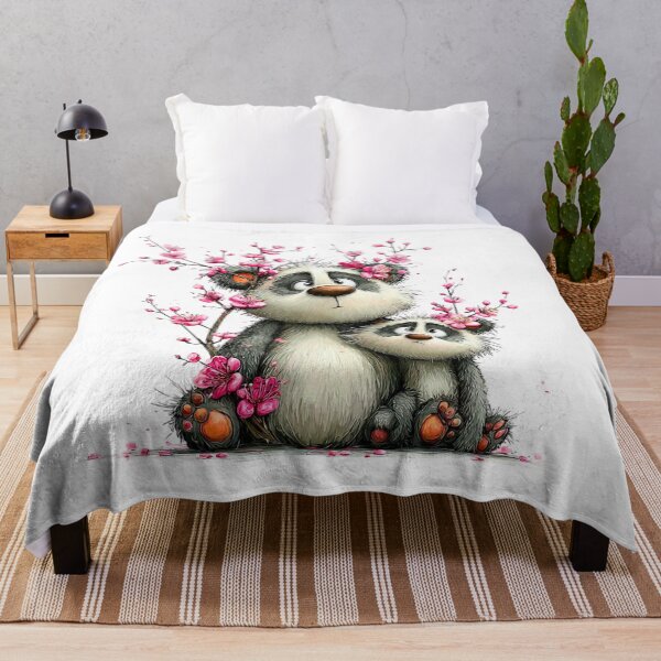 Item preview, Adorable Panda Mom and Baby Blossoms Mother's Day designed and sold by lojadpop.
