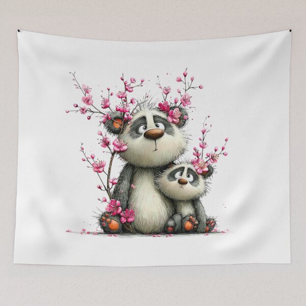 Item preview, Adorable Panda Mom and Baby Blossoms Mother's Day designed and sold by lojadpop.