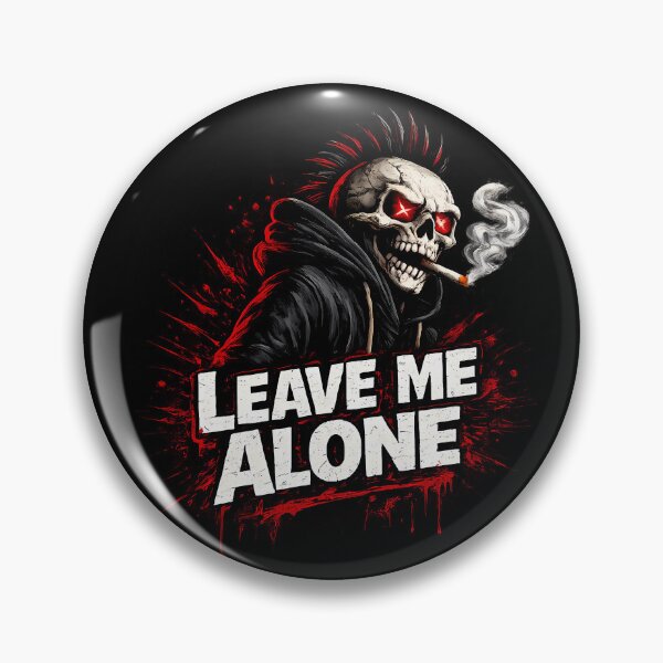 Item preview, Leave Me Alone Punk Skull designed and sold by Cat-butt-shirts.