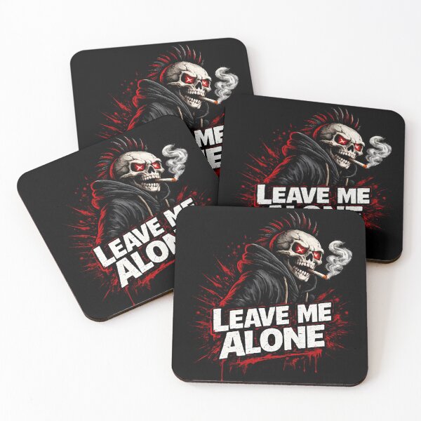 Item preview, Leave Me Alone Punk Skull designed and sold by Cat-butt-shirts.