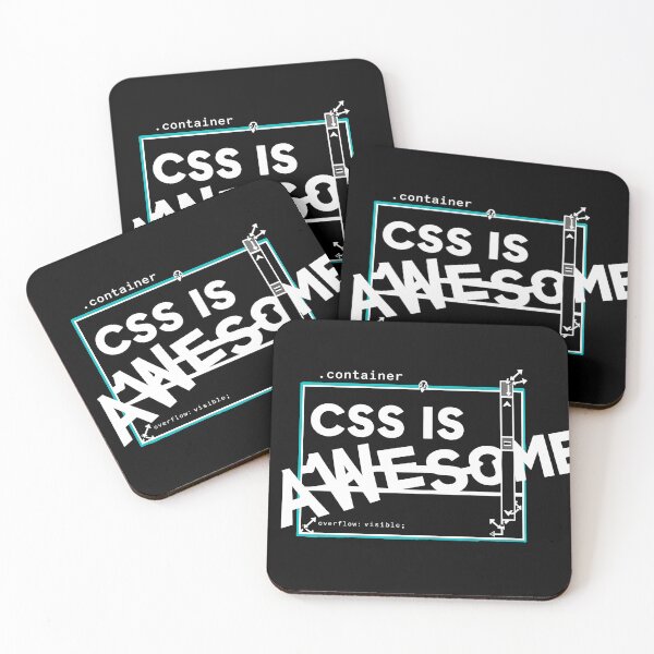 Item preview, CSS Is Awesome Funny Web Developer Dark White Text designed and sold by Cat-butt-shirts.
