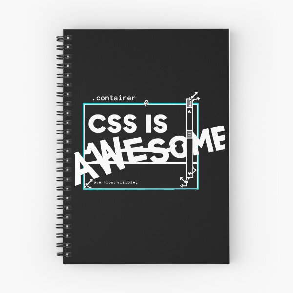 Item preview, CSS Is Awesome Funny Web Developer Dark White Text designed and sold by Cat-butt-shirts.