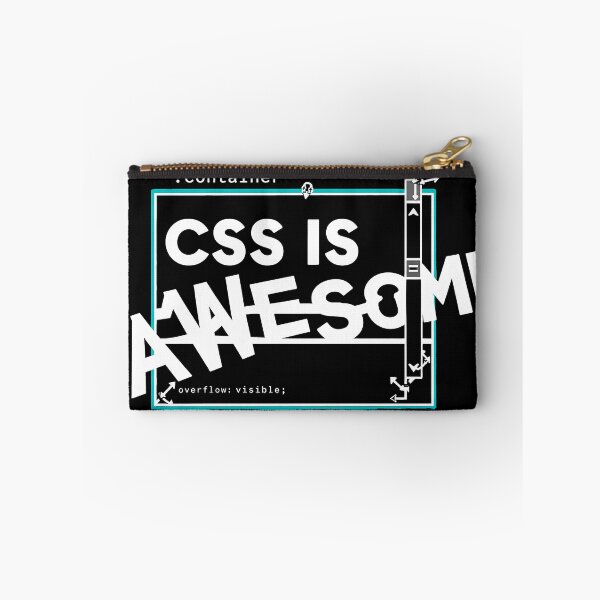 Item preview, CSS Is Awesome Funny Web Developer Dark White Text designed and sold by Cat-butt-shirts.